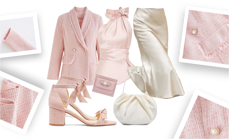 Pastel Pink tweed blazer 💗