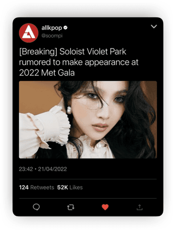 Violet Park | AllKpop Twitter Post