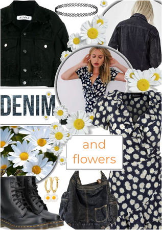 Black denim and daisies