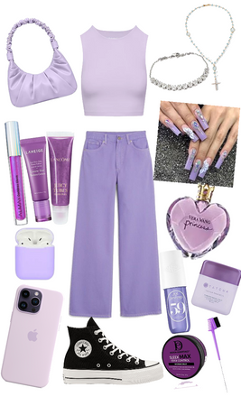 purple teen girl
