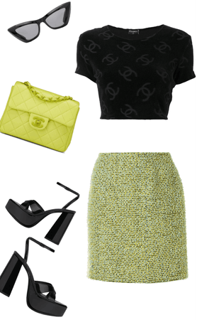 neon yellow and black