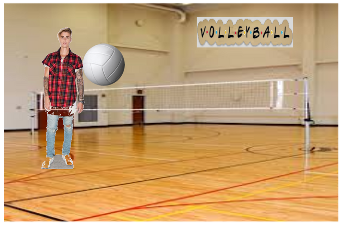 Justin Bieber Playing Volleyball