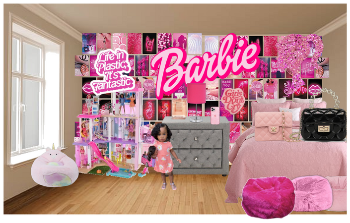 my daughter's barbie room