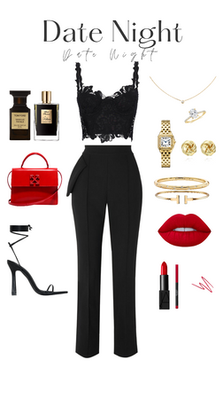 Date Night - Black outfit w/ red