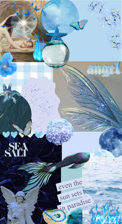Blue collage