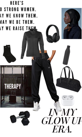 gym is therapy modest outfit