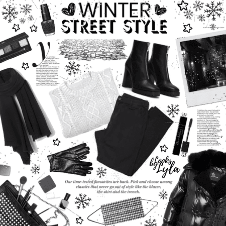 winter street style - B&W