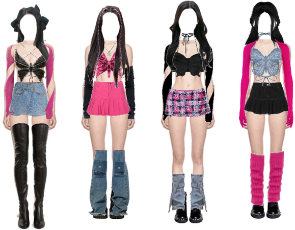 4 member kpop outfit
