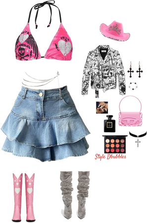 black and pink concert outfits