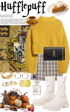 Hufflepuff fall casual outfit