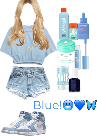 blue outfit!🦋💙🥶
