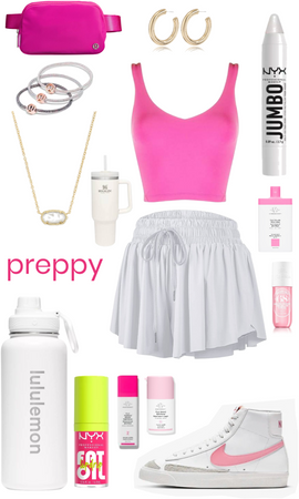 white nd pink outfit inspo