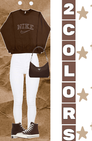 2 Colors (brown & white)