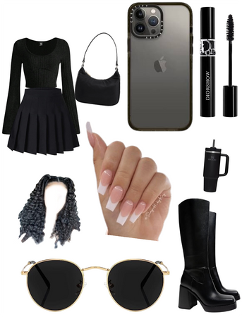 What i would wear to school ( black editon)