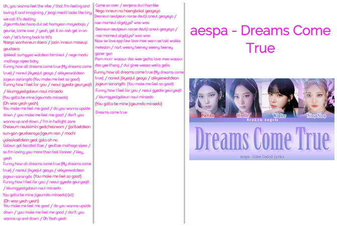 aespa 'Dreams Come True' ARA Lines