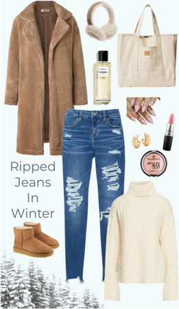 Ripped Jeans in Winter