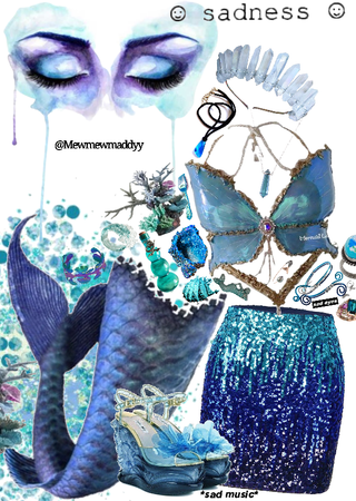 mermaid of depression sadness and grief
