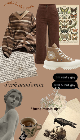 Dark academia basic outfit