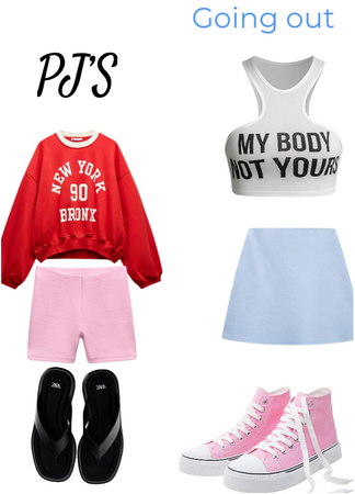 pj and Going out.      ideas