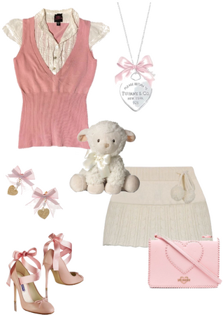 Beige and Pink Coquette