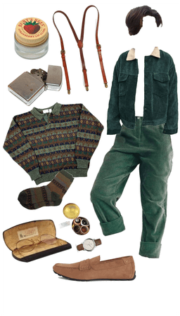 Green grandpacore outfit