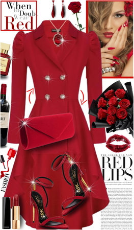 lady wears reds...