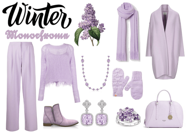 Monochrome Pastel Lilac Brightens Wintertime