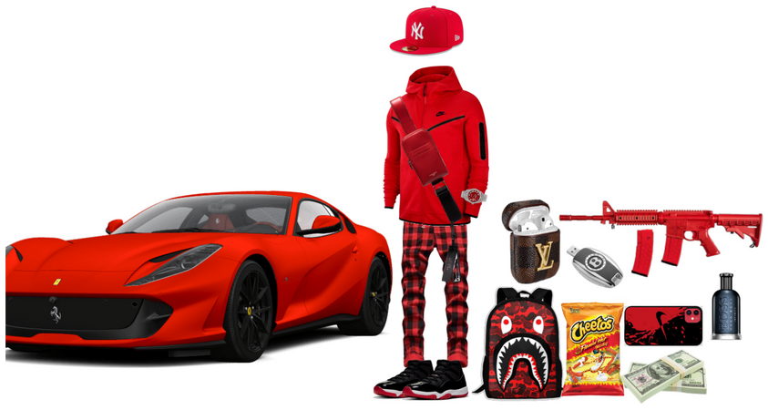 bloods drip outfit