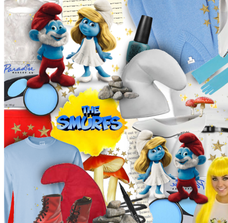 Papa Smurf and smurfette costumes