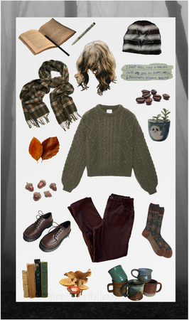 olive and brown indie grunge fit ( guys)