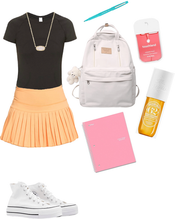 Preppy School Outfit!! 🩷🧡