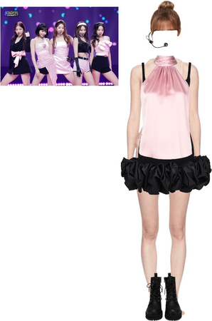 lesserafim : pink silk & black →