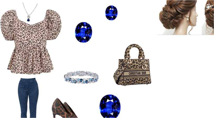 leopard and royal blue