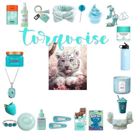 White Tiger And Turquoise