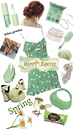 Easter🐰🥚🧺 pt2 | green 💚 outtfit. spring🌱🌷🌸