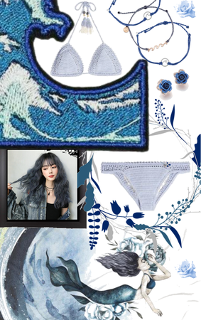 Blue Rose Crochet Bikini