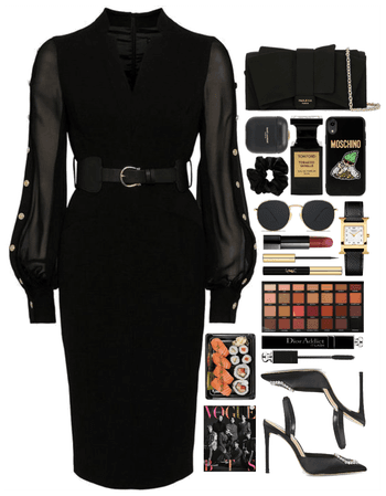 Woman in black
