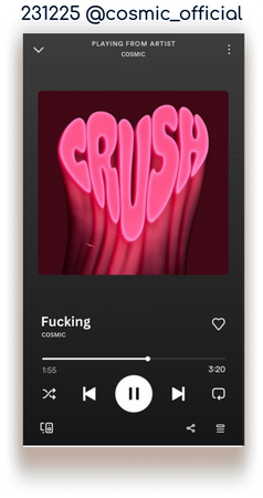 Cosmic (우주) 'Fucking' On Spotify
