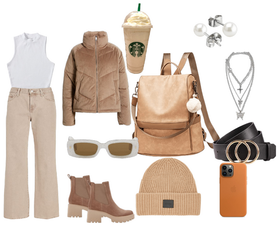 Nice and warm brown winter outfit