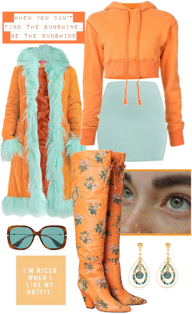 orange and teal
