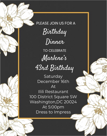 birthday invite
