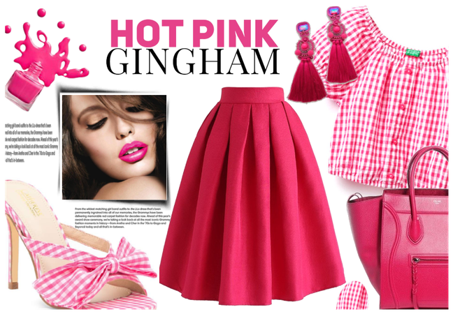 Hot pink Gingham