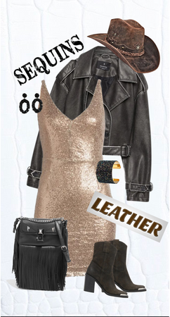 Sequins and Leather