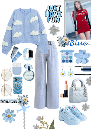 airport style 💙 blue 💙