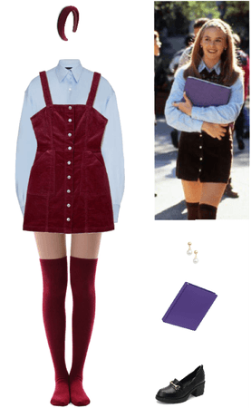 Clueless: Red overall dress