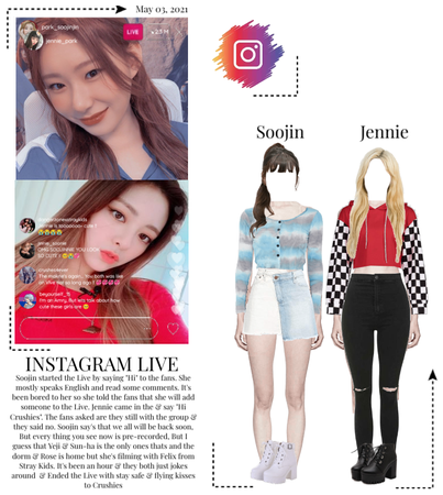 Crushes (호감) [Soojin & Jennie] Instagram Live