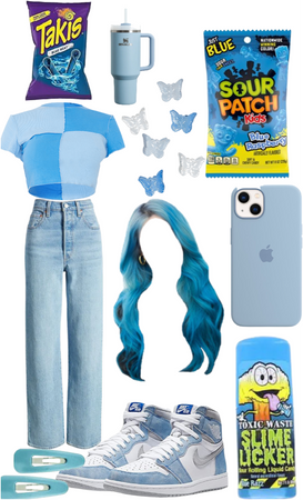 what I would wear to school ( blue edition)