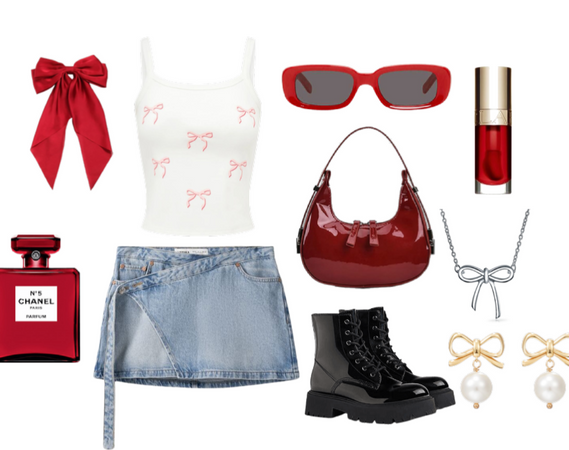 Red Bow Outfit