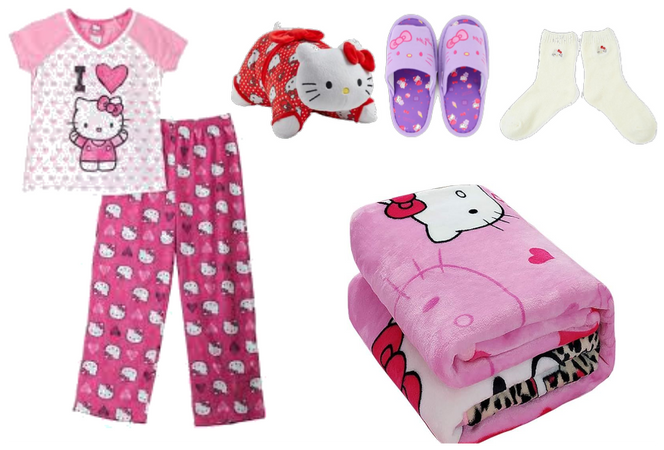 hello kitty bed time