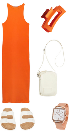 Orange Dress Outfit